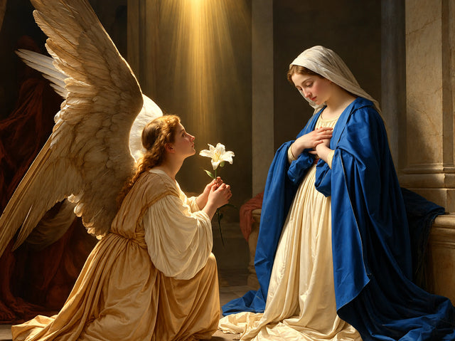 Gabriel and Mary in Sacred Silence – Baroque Annunciation · Landscape