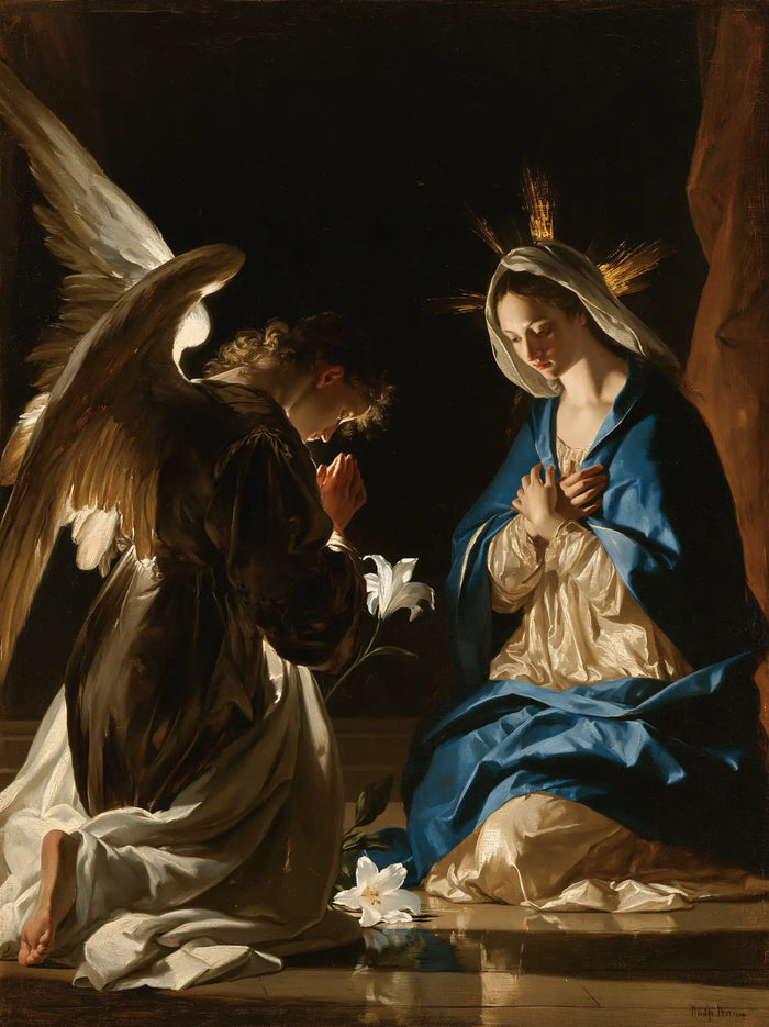 The Annunciation — The Radiant Veil within the Blue Mantle