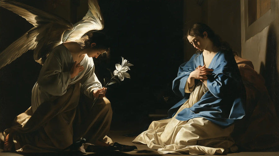 The Annunciation - Caravaggio Tenebrism · Landscape n° 5