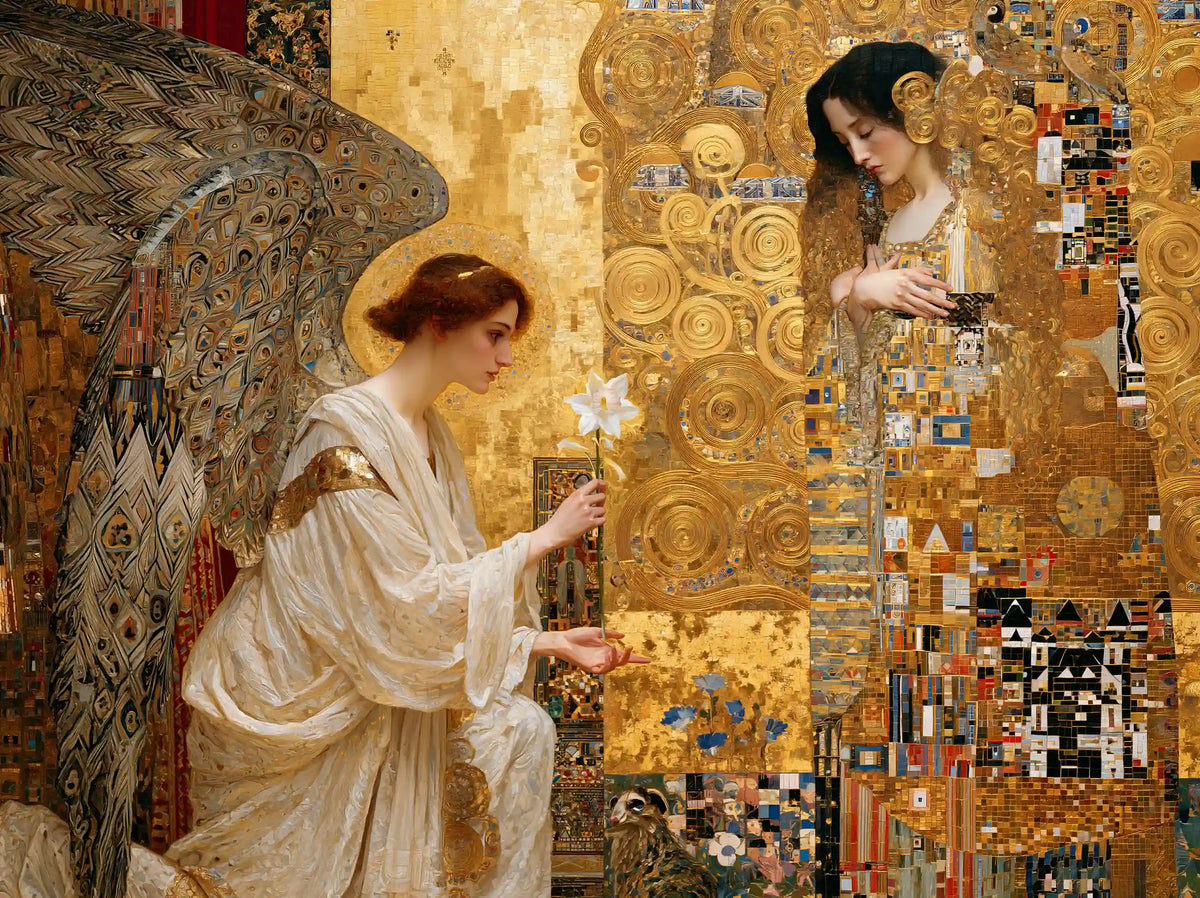 Annunciation in Gilded Light – Golden Secession Art · Landscape