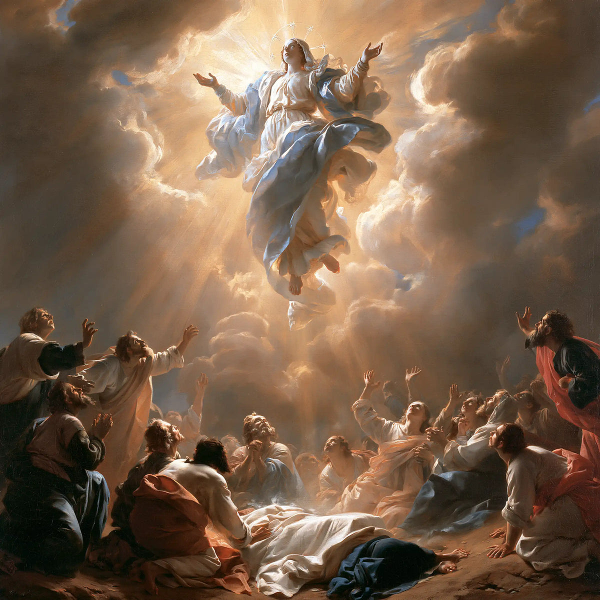 The Assumption of Mary — Flight Beneath Upturned Gazes