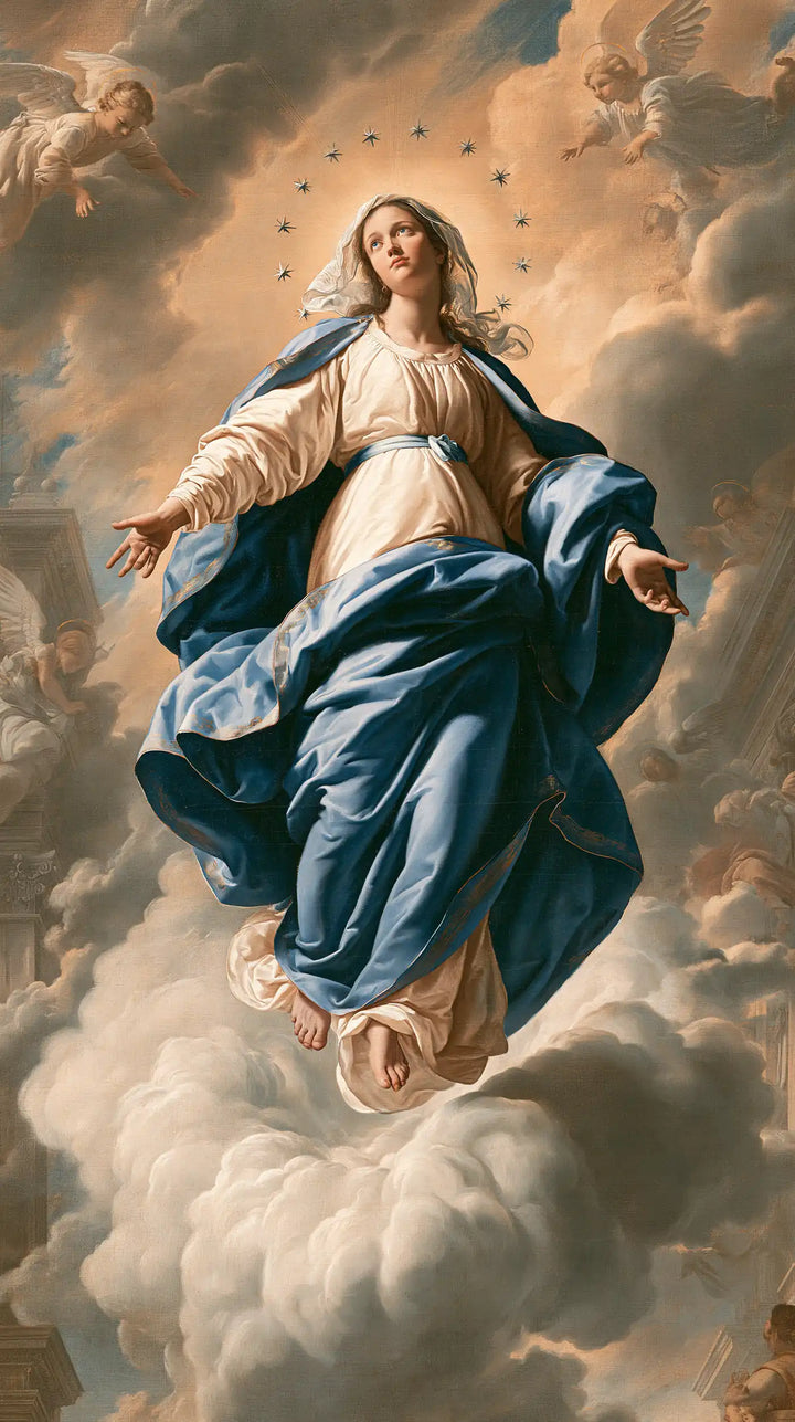 The Assumption of Mary — Tender Blue Above the Foam