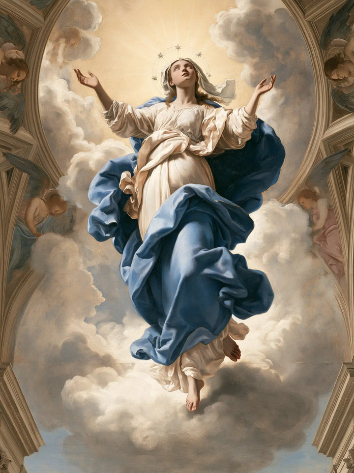 The Assumption of Mary — Prayer Beneath the Stone Arch