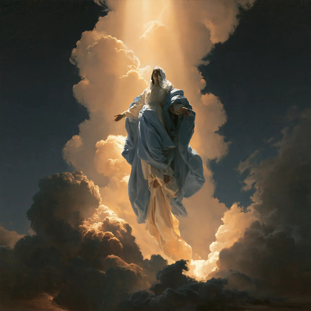 The Assumption of Mary — The Golden Column Behind the Veil