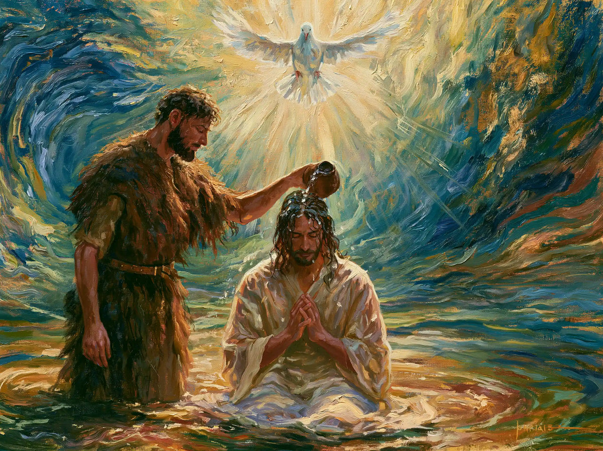 The Baptism of Jesus – Post-Impressionist · Kneeling in the Jordan · Landscape no. 4