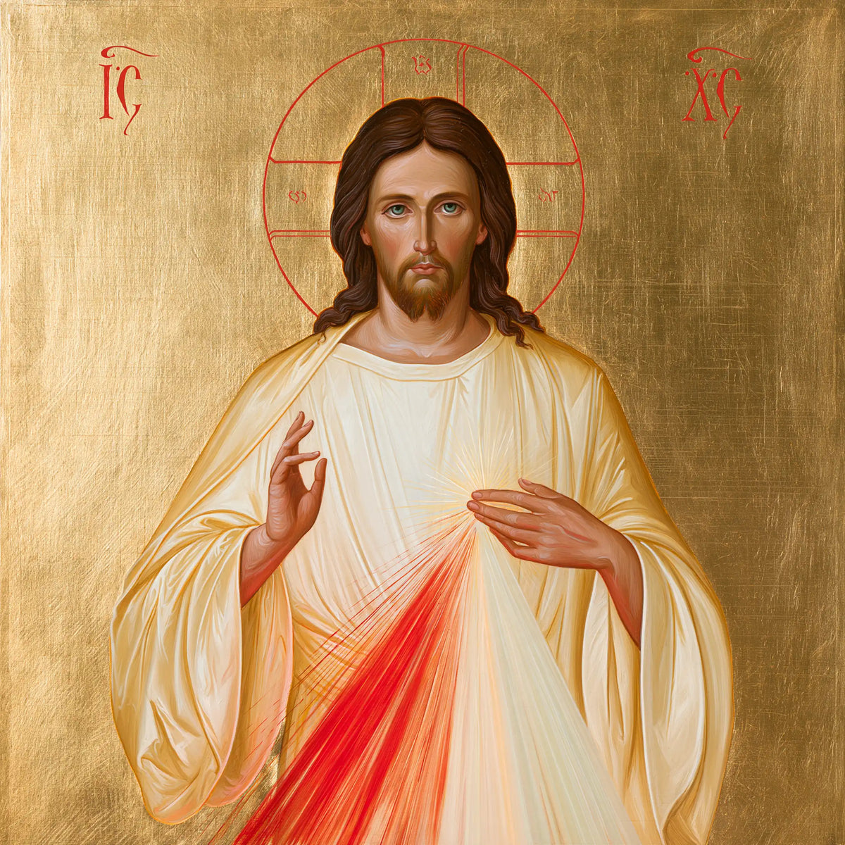 Divine Mercy Jesus - Contemporary Byzantine · Square n° 6