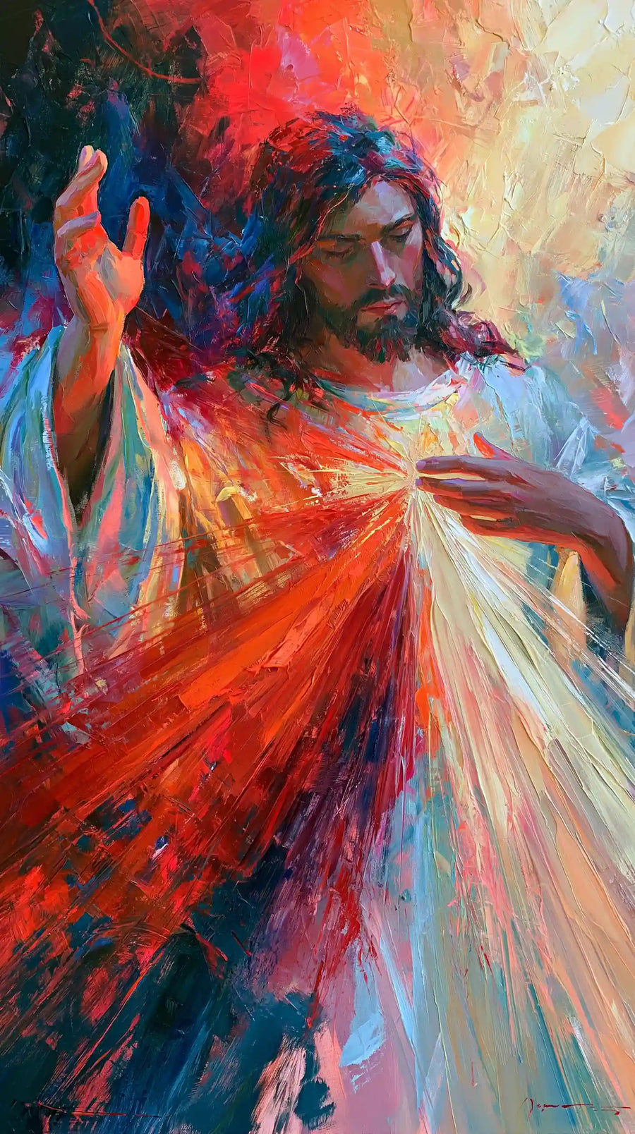 Divine Mercy Jesus – Expressionist · Portrait no. 4