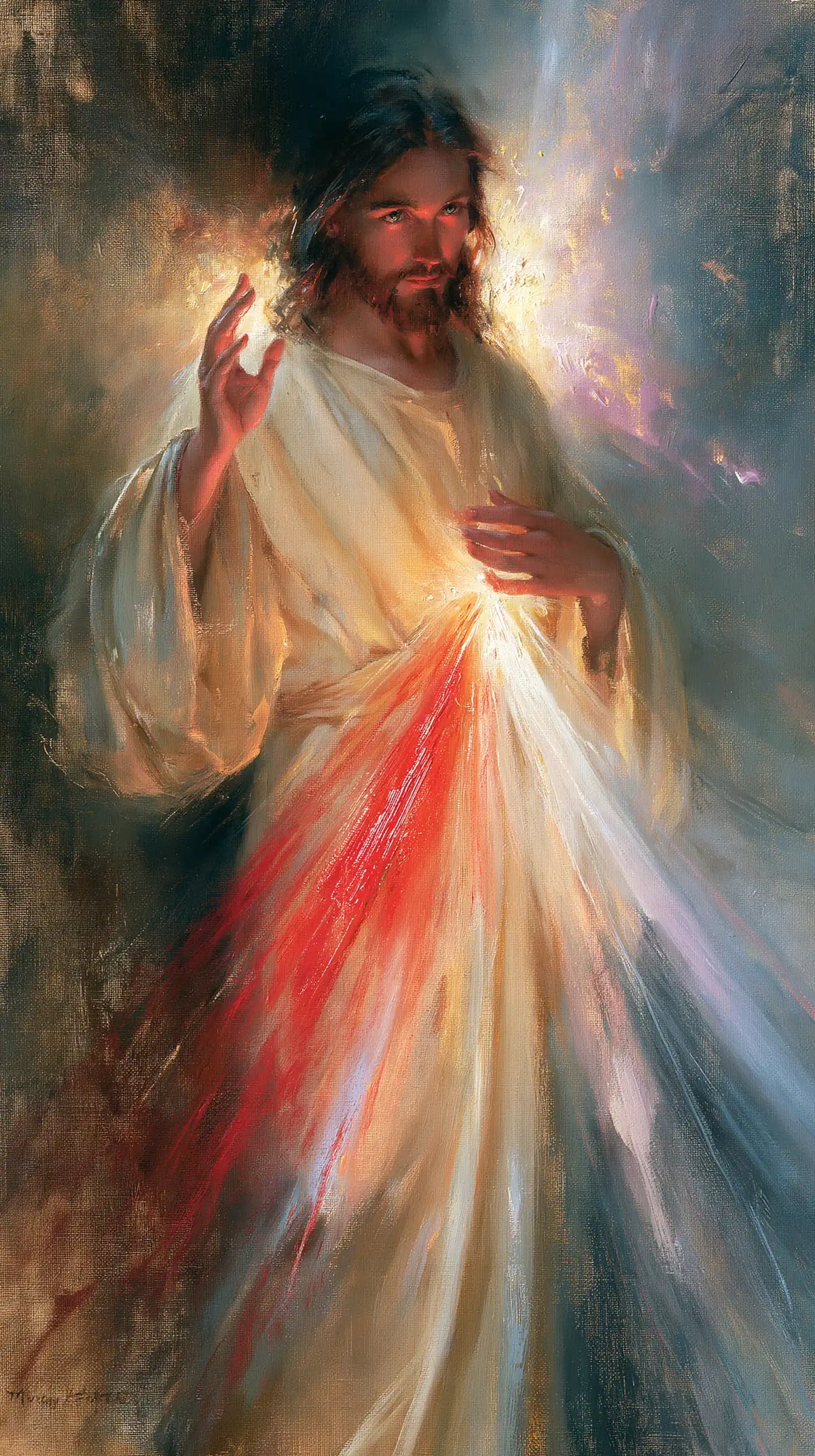 Divine Mercy Jesus — The Vigil in Violet Reflections