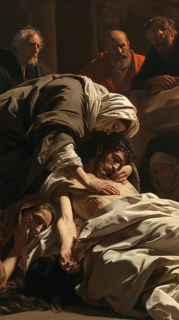 The Entombment of Jesus Christ — The Embrace Above the Open Hand