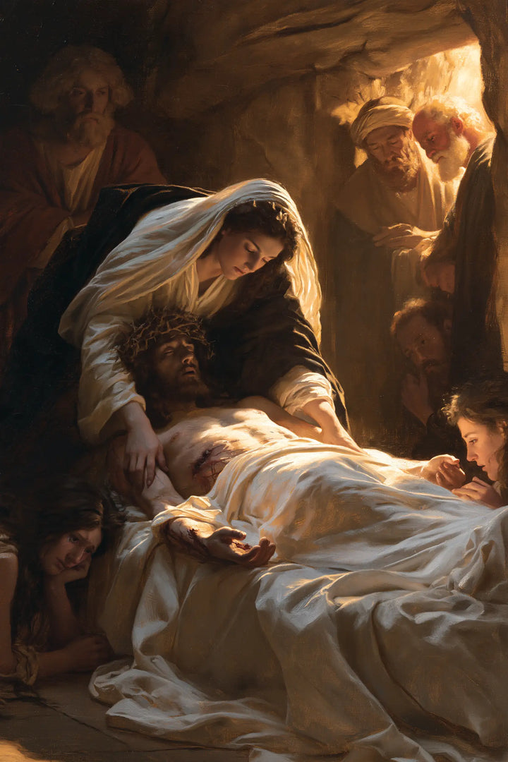 The Entombment of Jesus Christ — The White Veil in the Golden Refuge