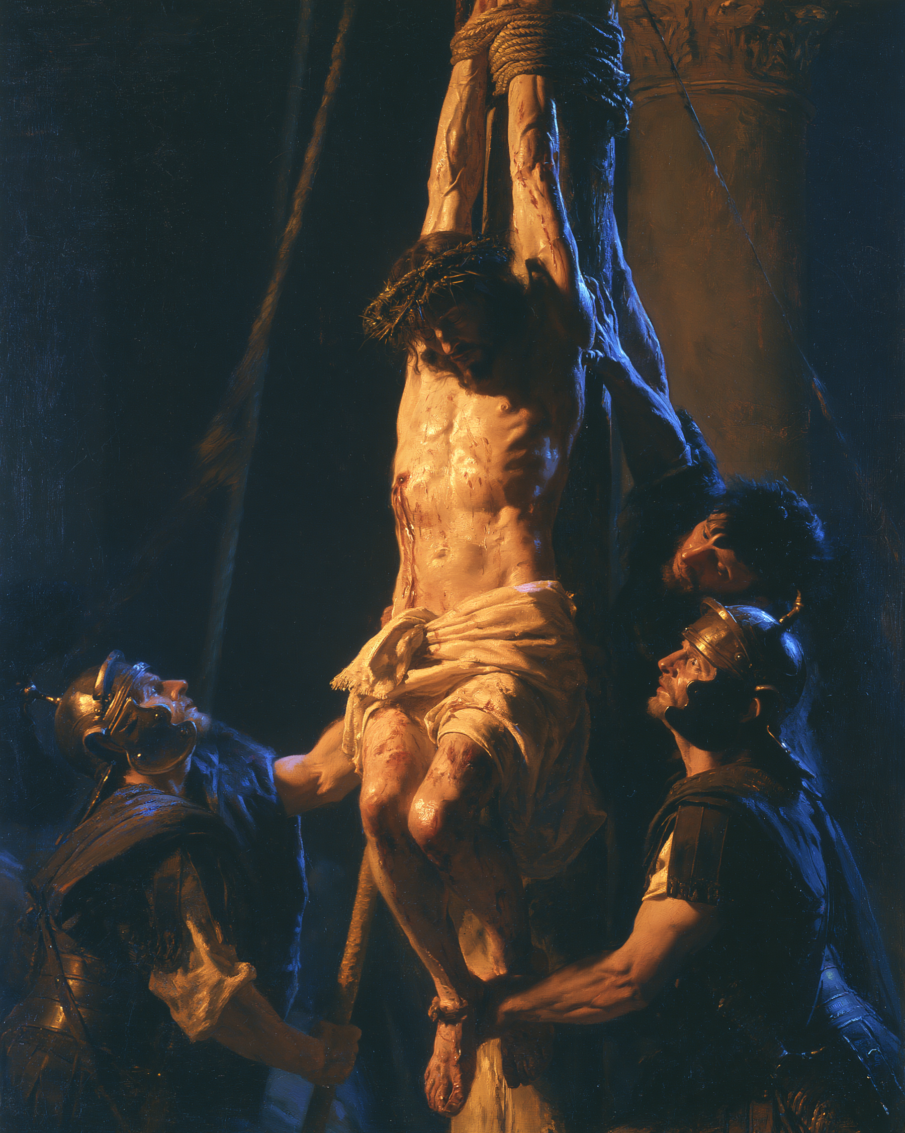 The Flagellation of Christ - Light-dark midnight blue · Portrait n° 20