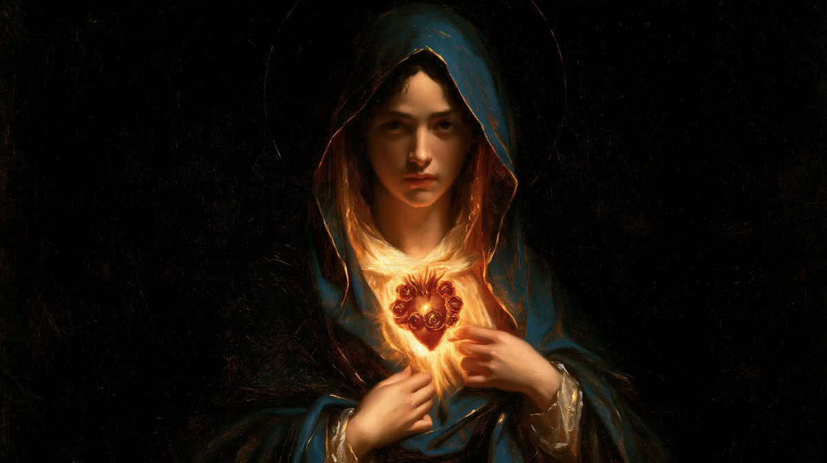 The Immaculate Heart of Mary — The Steady Gaze Above the Flame