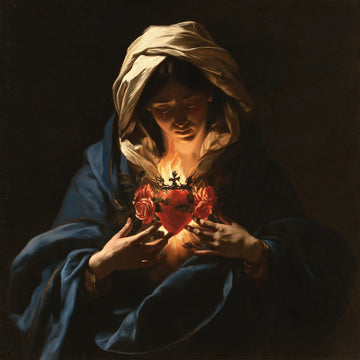 Immaculate Heart of Mary - Caravaggio Tenebrism · Square n° 5