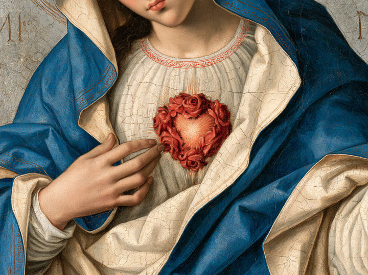 The Immaculate Heart of Mary — The Pale Heart in the Scarlet Oval