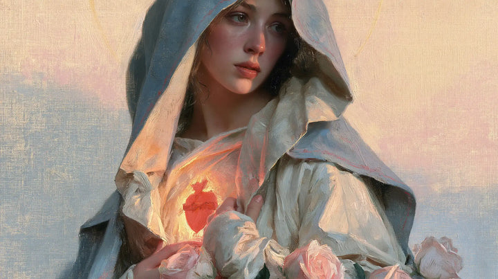 The Immaculate Heart of Mary — The Ardent Heart Beside Pearly Roses