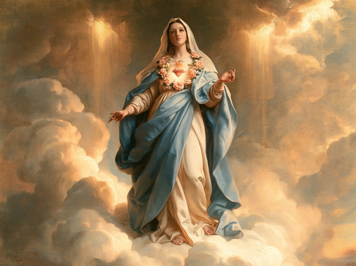 The Immaculate Heart of Mary — The Raised Hand in the Parted Sky