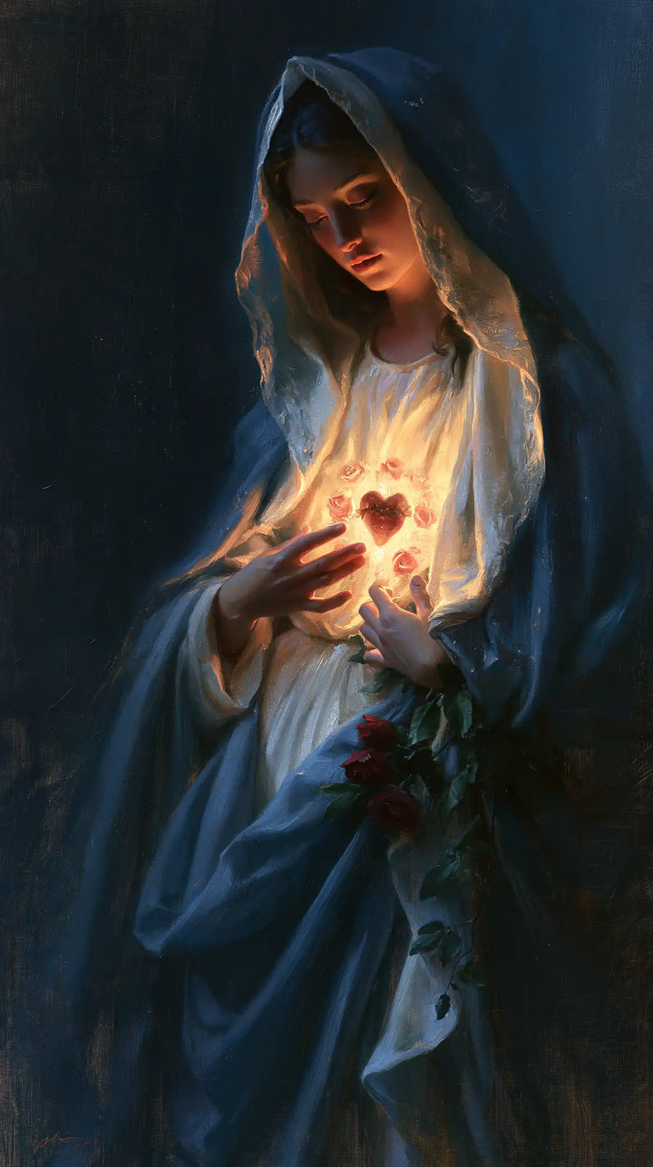 The Immaculate Heart of Mary — The Little Flame Between Open Hands