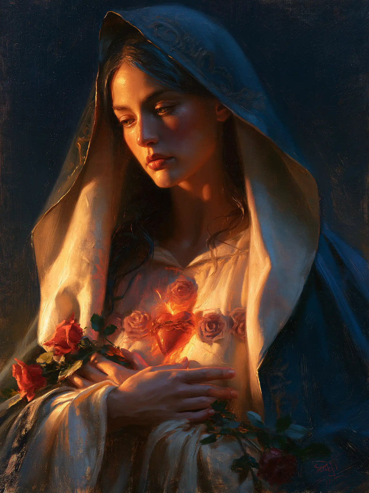 The Immaculate Heart of Mary — The Red Garden in the Hollow of Night