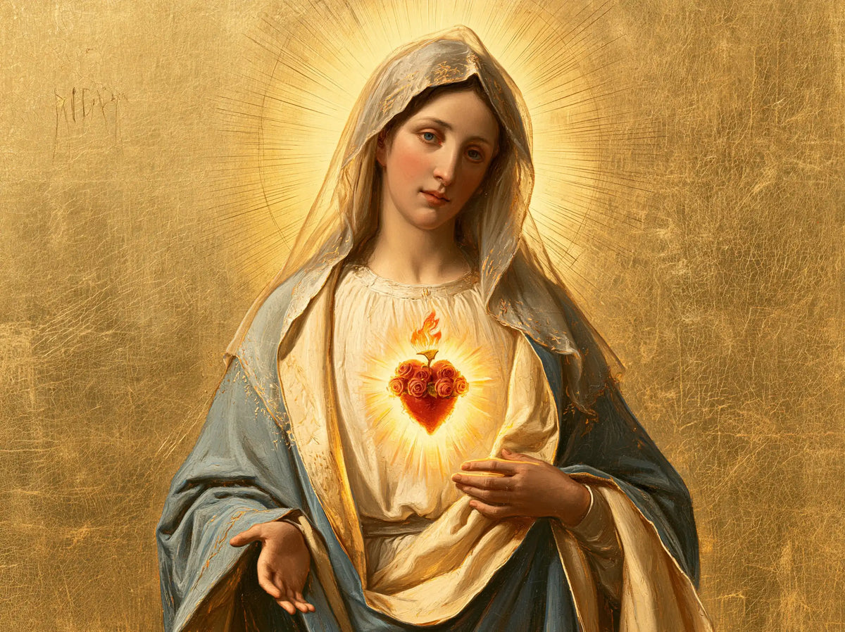 The Immaculate Heart of Mary — The Offered Hand in the Softness of Folds