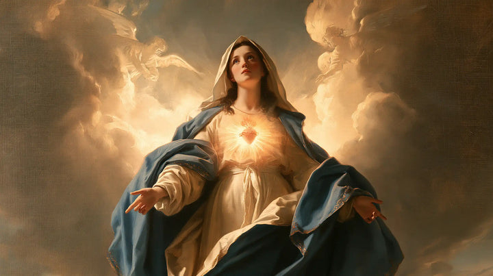 The Immaculate Heart of Mary — The Sunlit Heart Amid the Drapery