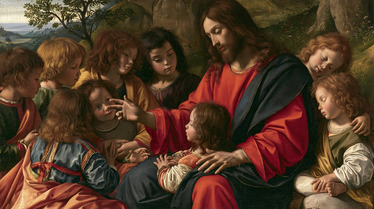 Jesus and the Children — The Red Robe in the Little Ones’ Clearing