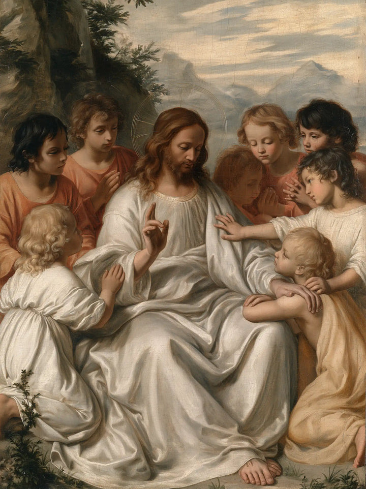 Jesus and the Children — The White Robe in the Circle of Hands