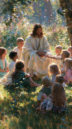 Jesus and the Children — The Clearing beneath the Great Tree