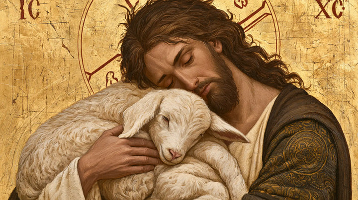 Jesus and the Lamb — Shared Rest Upon Ancient Gold