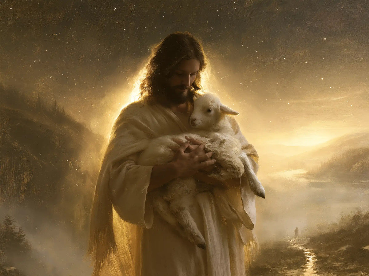 Jesus and the Lamb - Symbolist · Landscape n° 5