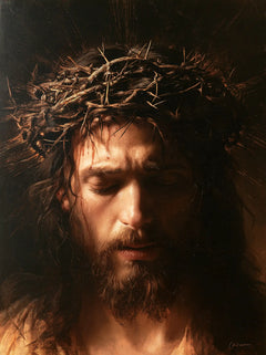 Jesus Crowned with Thorns — The Sorrowful Peace of Closed Eyelids