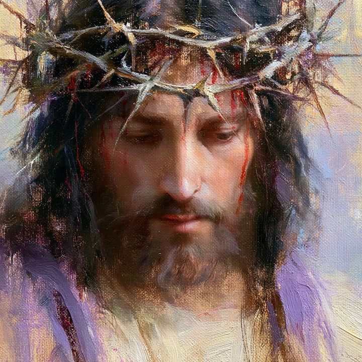 Jesus Crowned with Thorns — The Silver Crown of Lowered Eyelids