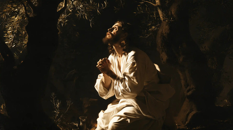 Jesus in Gethsemane - Caravaggio Tenebrism · Landscape n° 13