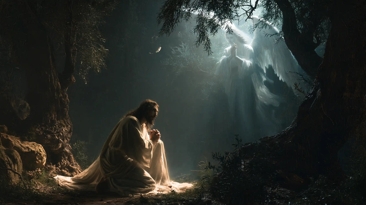 Jesus in Gethsemane - Jesus and the Consoling Angel · Landscape n° 8
