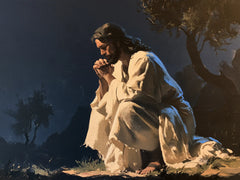 Jesus in Gethsemane — The Bowed Brow in the Blue Hour