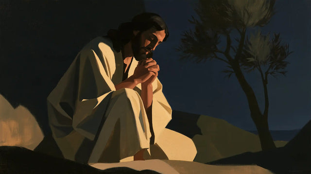 Jesus in Gethsemane — Reverence in Pure Lines