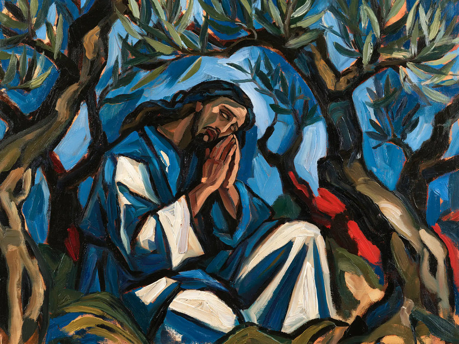 Jesus in Gethsemane — Prayer in Icy Folds