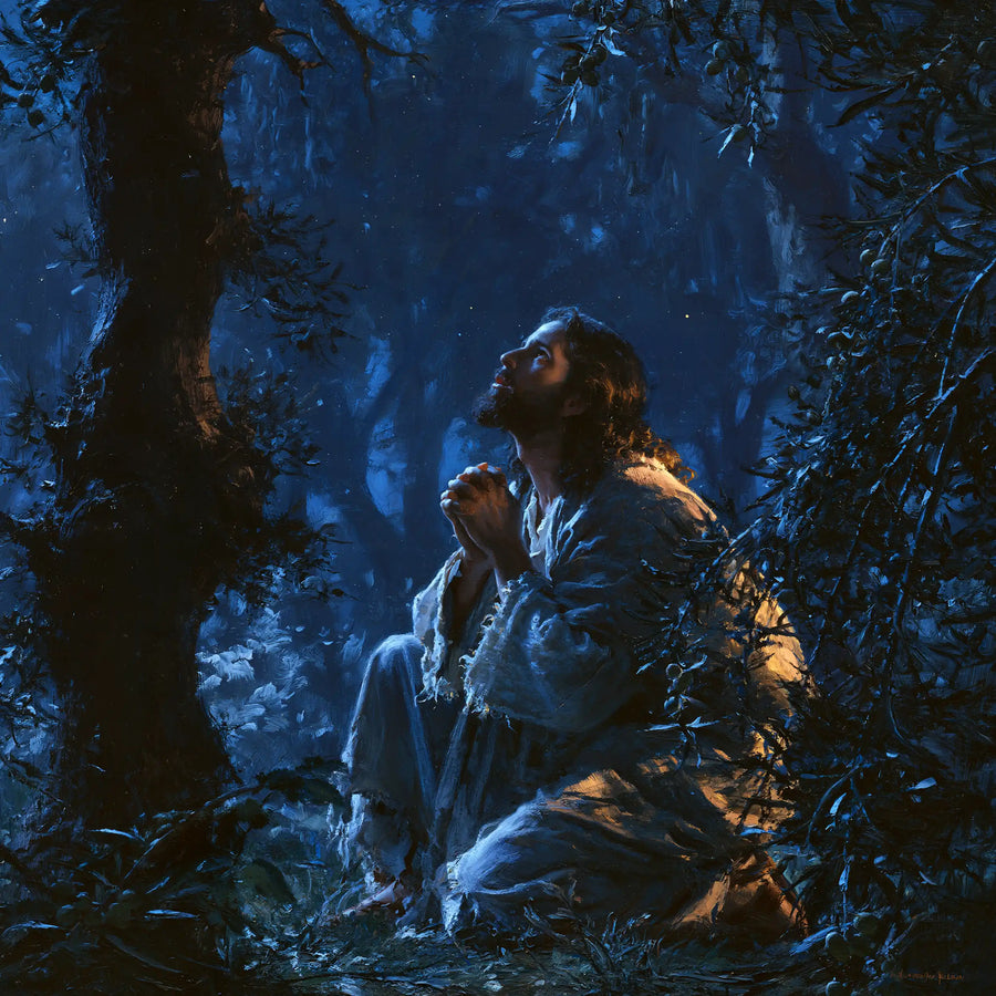 Jesus in Gethsemane — Hope in the Garden of Little Lights