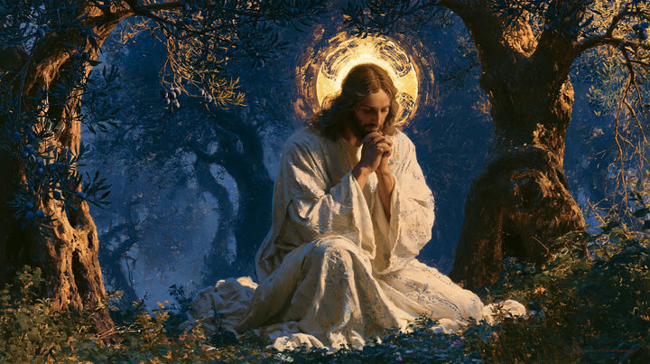 Jesus in Gethsemane — The Burning Circle at the Heart of Blue