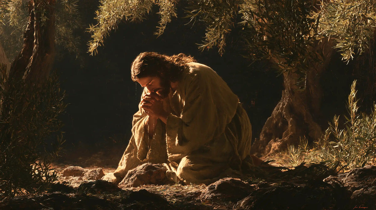 Jesus in Gethsemane - Jesus Prostrate in the Garden · Landscape n° 7