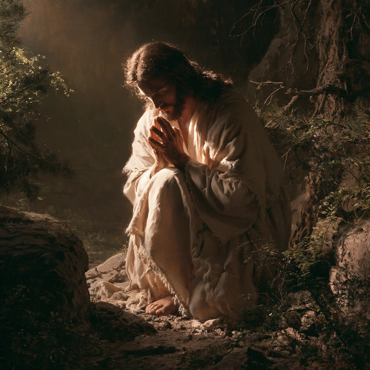 Jesus in Gethsemane - Sacred Agony · Square n° 1