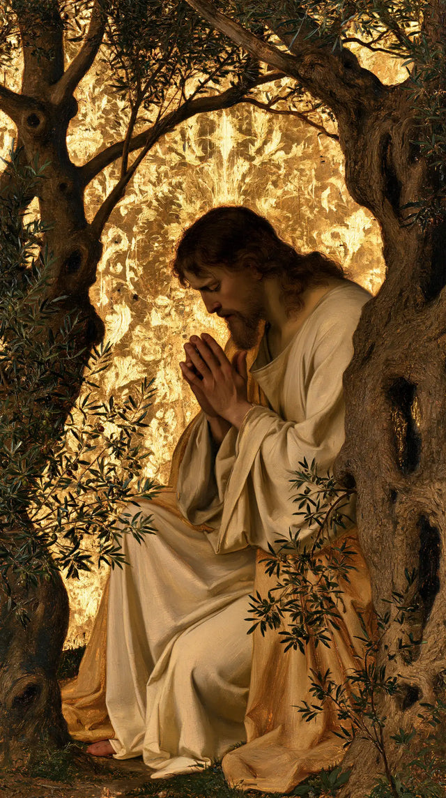 Jesus in Gethsemane — Prayer against Warm Bark