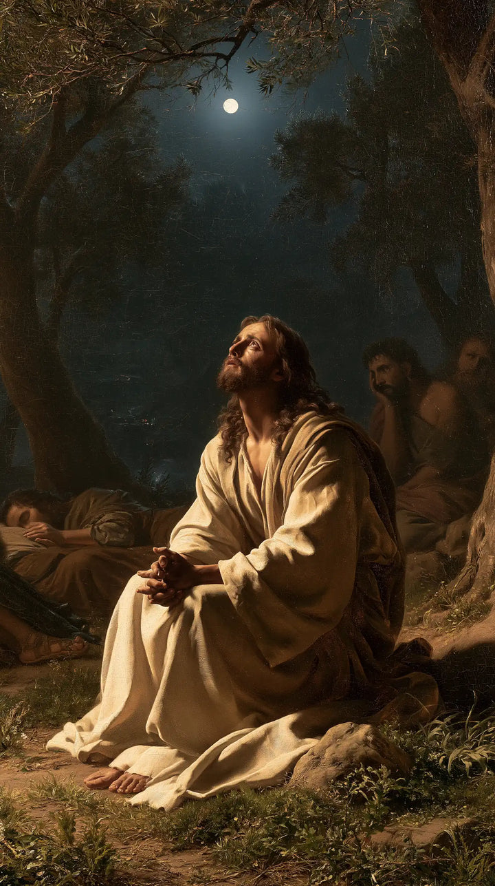 Jesus in Gethsemane - Jesus and the Sleeping Apostles · Portrait n° 4