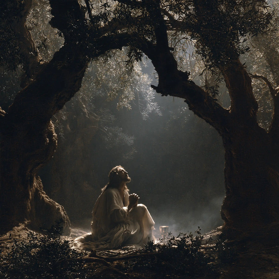 Jesus in Gethsemane - Symbolist · Square n° 3