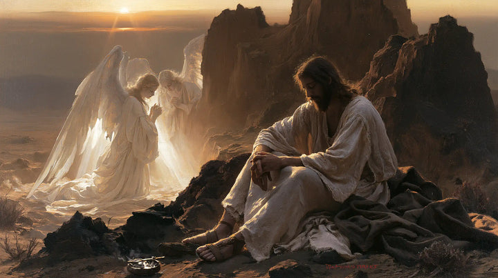 Jesus in the Desert — Rest Before the Sentinels of Light