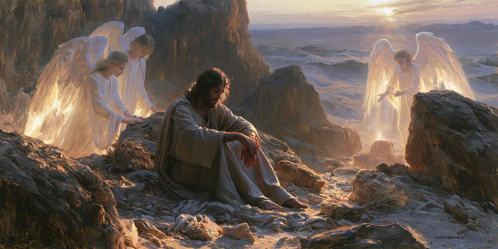 Jesus in the Desert — The Passage of Wings in Mauve Light