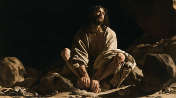 Jesus in the Desert - Caravaggio Tenebrism · Landscape n° 16