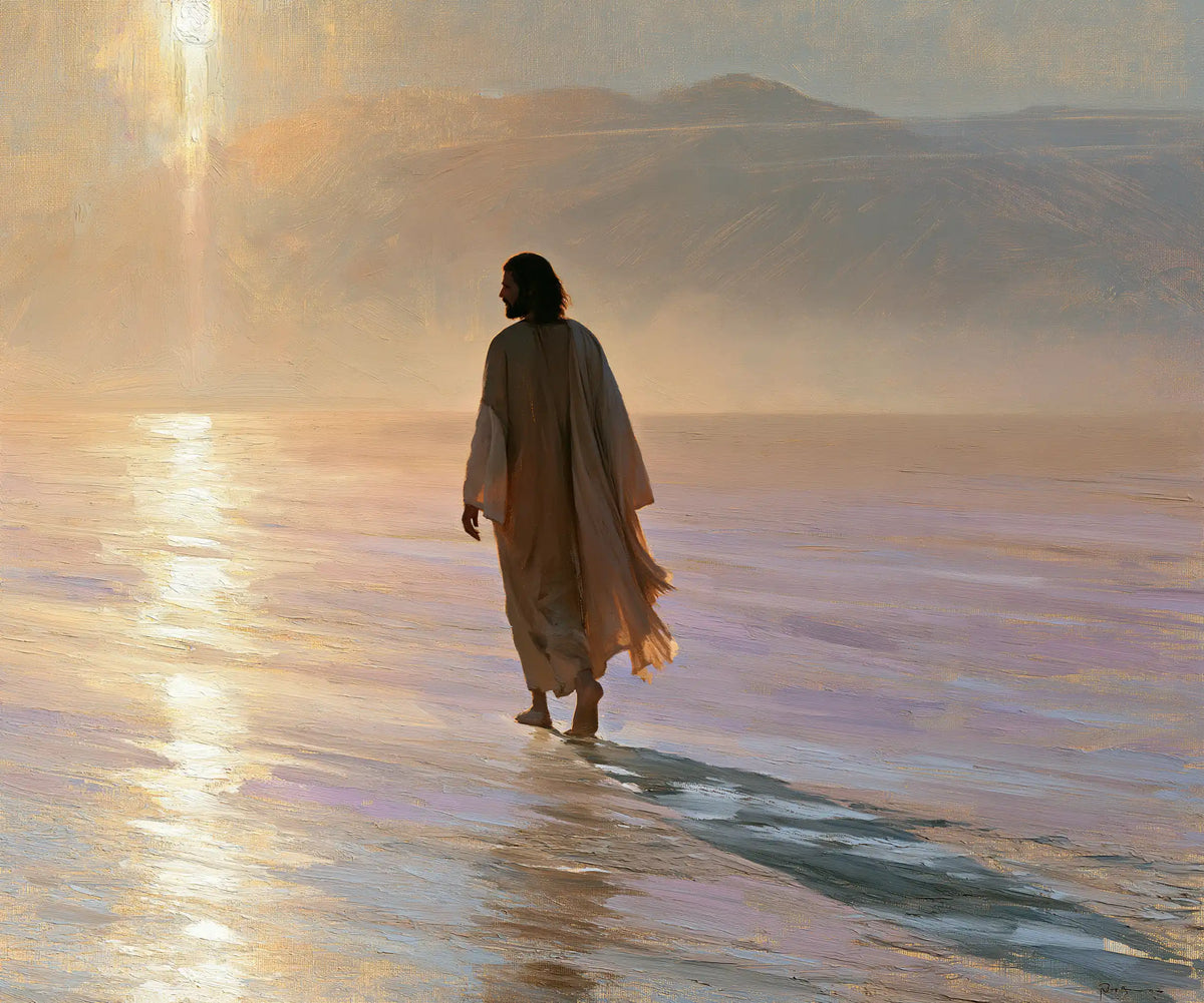 Jesus in the Desert — The Blue Shadow Follows the Traveller
