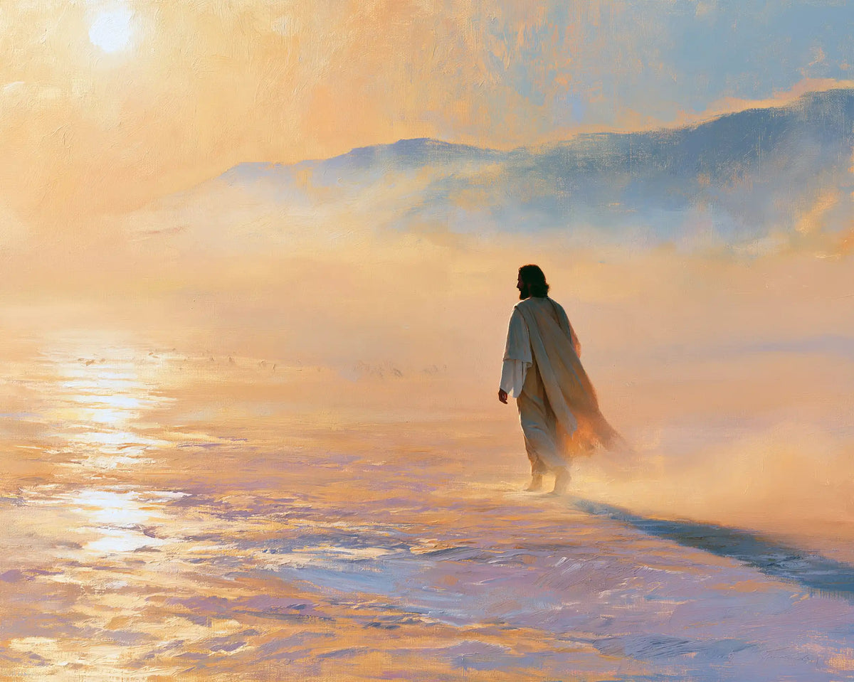 Jesus in the Desert — The Step in the Desert’s Golden Breath
