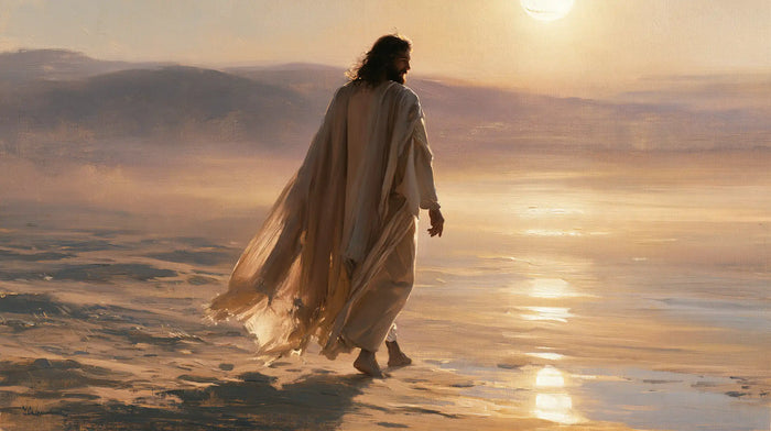 Jesus in the Desert — The Mantle Borne Towards the Horizon
