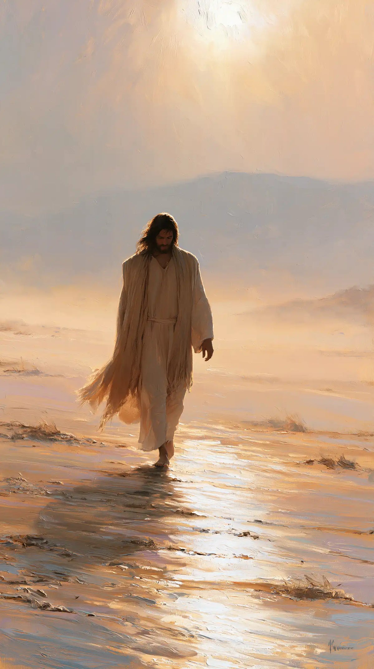Jesus in the Desert — The Step Beneath the Veiled Sun